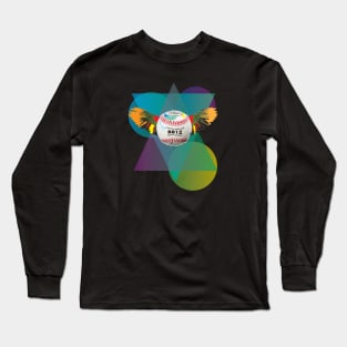 Flying Baseball - Zine Culture Long Sleeve T-Shirt